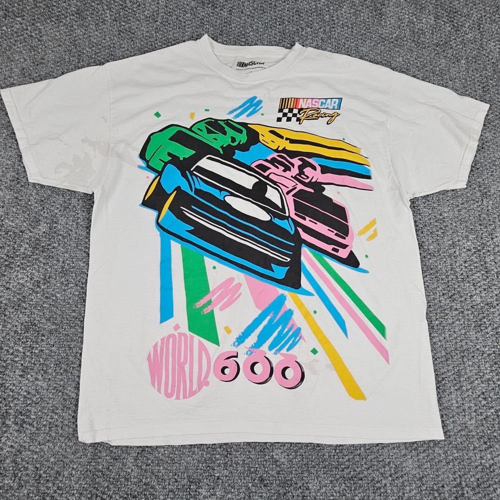 NASCAR Racing World 600 T-Shirt Colorful Graphic XL AOP - Picture 2 of 6